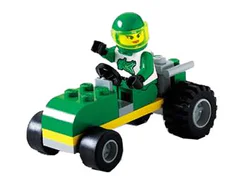 Off-road racing: green buggy
