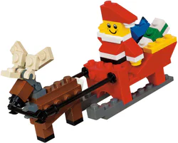 Christmas: Santa Claus and Sleigh