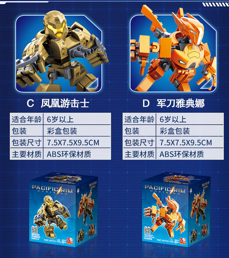 Pacific Rim: Jaeger-Kaiju 6 Variants 小鲁班 Sluban M38-B0727B image 46