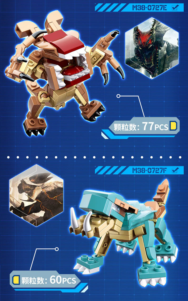 Pacific Rim: Jaeger-Kaiju 6 Variants 小鲁班 Sluban M38-B0727B image 73