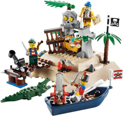Pirate: Sacking the island.