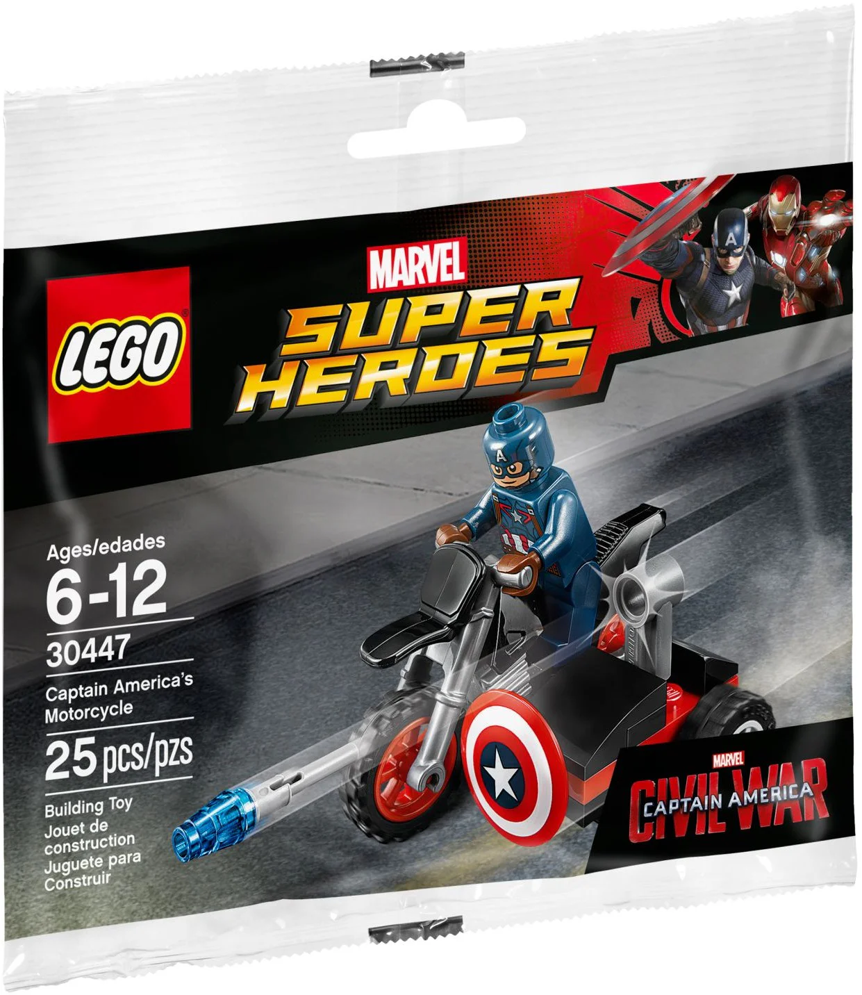 US Captain 3: The Super Heroes of Mannway: Captain America's Motorcycle 乐高 LEGO 30447 image 1