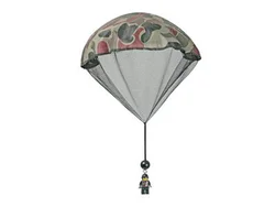 Dinosaurs attack: parachutes and humans
