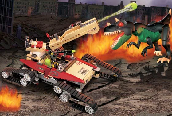 Dinosaur attack: Iron and Steel Lodge and Tyrannosaurus 乐高 LEGO 7476 image 1