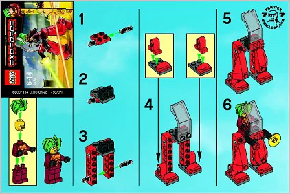 Mechanic Warrior: Red Walking Machine 乐高 LEGO 3870 image 1