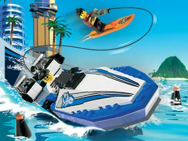 Mad stunt island: Water skiing 乐高 LEGO 6737 image 1