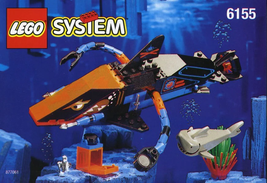Deep-sea submarine shark: Seafloor world: deep-sea submarines 乐高 LEGO 6155 image 1