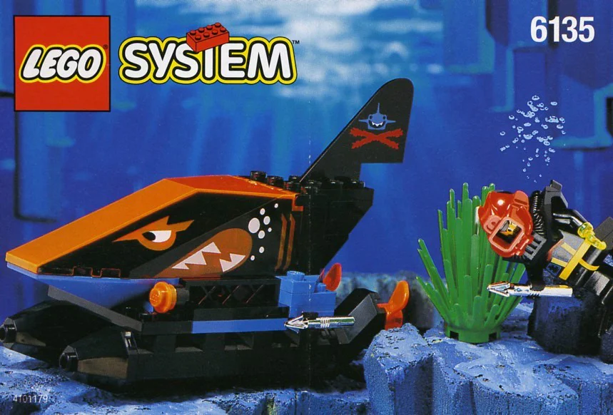 Deep-sea submarine shark: Seafloor world: Sea Shark command boat 乐高 LEGO 6135 image 1