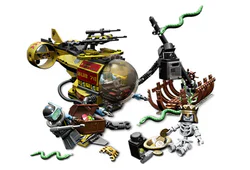 Undersea exploration: remains of wrecks