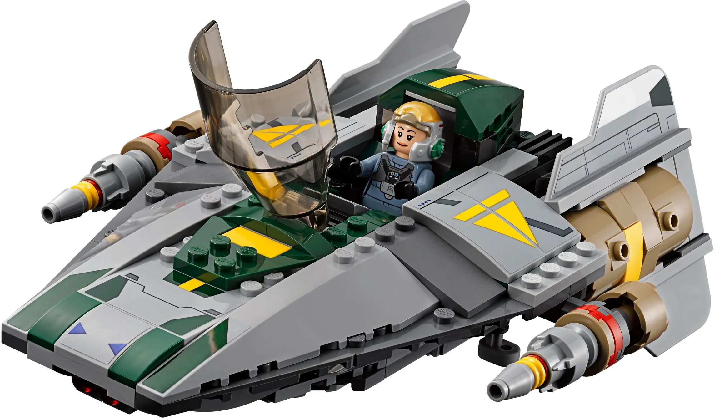 Vida TIE high-level fighter against A-wing space combat aircraft. 乐高 LEGO 75150 image 6