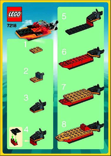 Designer: Orange speedboat 乐高 LEGO 7218 image 1