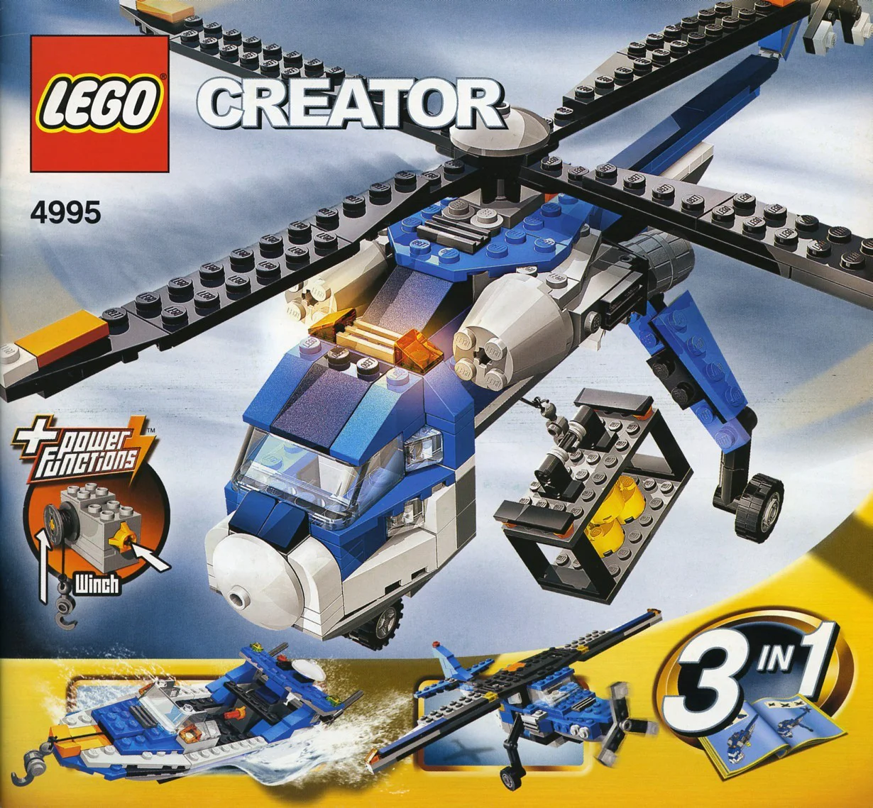 Blue Sky Helicopter 乐高 LEGO 4995 image 5