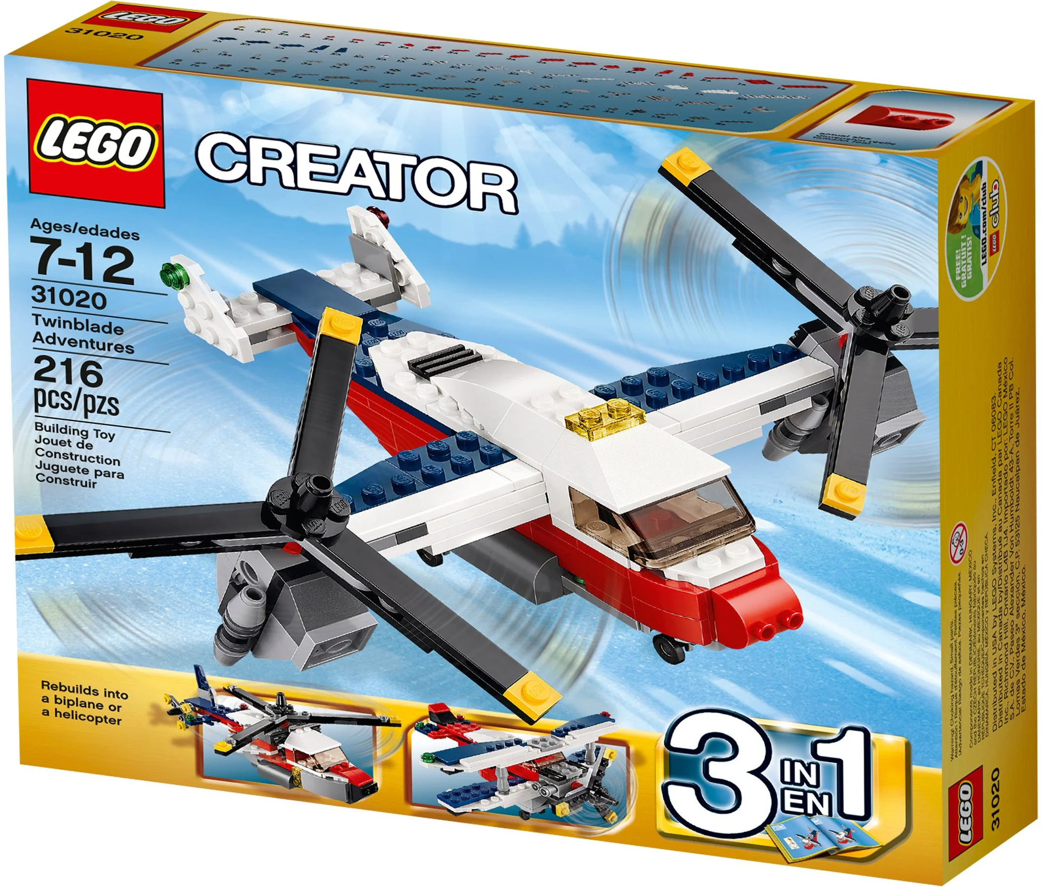 Double oar helicopter 乐高 LEGO 31020 image 1