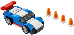 Triple Combination: Blue Racing Car