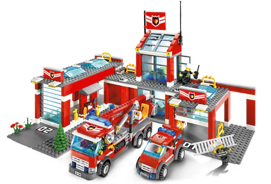 Fire Department: Fire Station 开智 KAZI/高博乐 GBL 8053 image 1