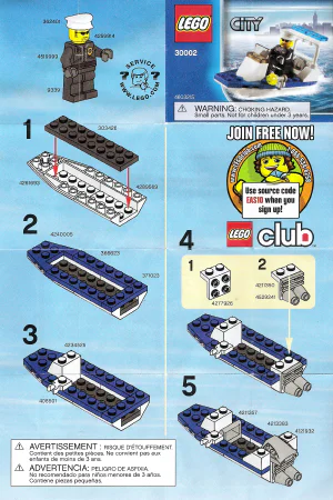 Police: Police speedboat 乐高 LEGO 30002 image 2