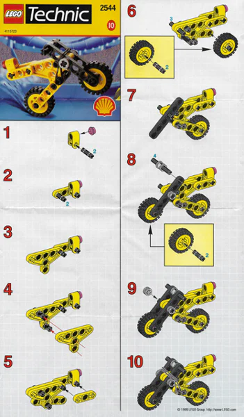 Motorcycle 乐高 LEGO 2544 image 3
