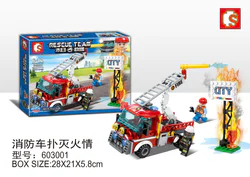 End-of-life rescue: fire trucks fighting fire