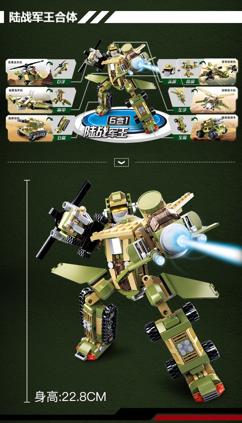 "Wolf-Wild King, 6 and 1" 小鲁班 Sluban M38-B0636 image 3