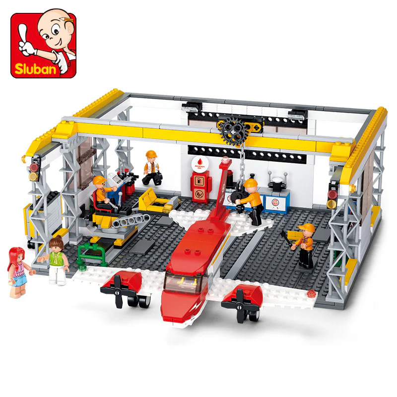 Air space and space: small aircraft maintenance plant 小鲁班 Sluban M38-B0372