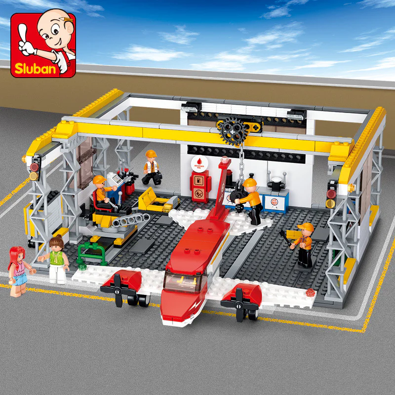Air space and space: small aircraft maintenance plant 小鲁班 Sluban M38-B0372 image 1