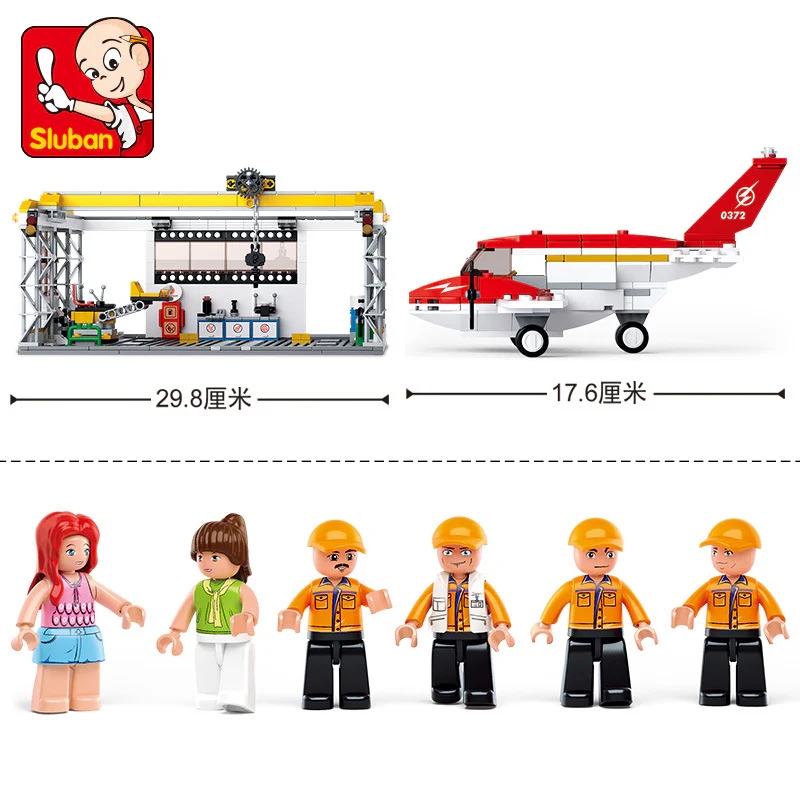 Air space and space: small aircraft maintenance plant 小鲁班 Sluban M38-B0372 image 2