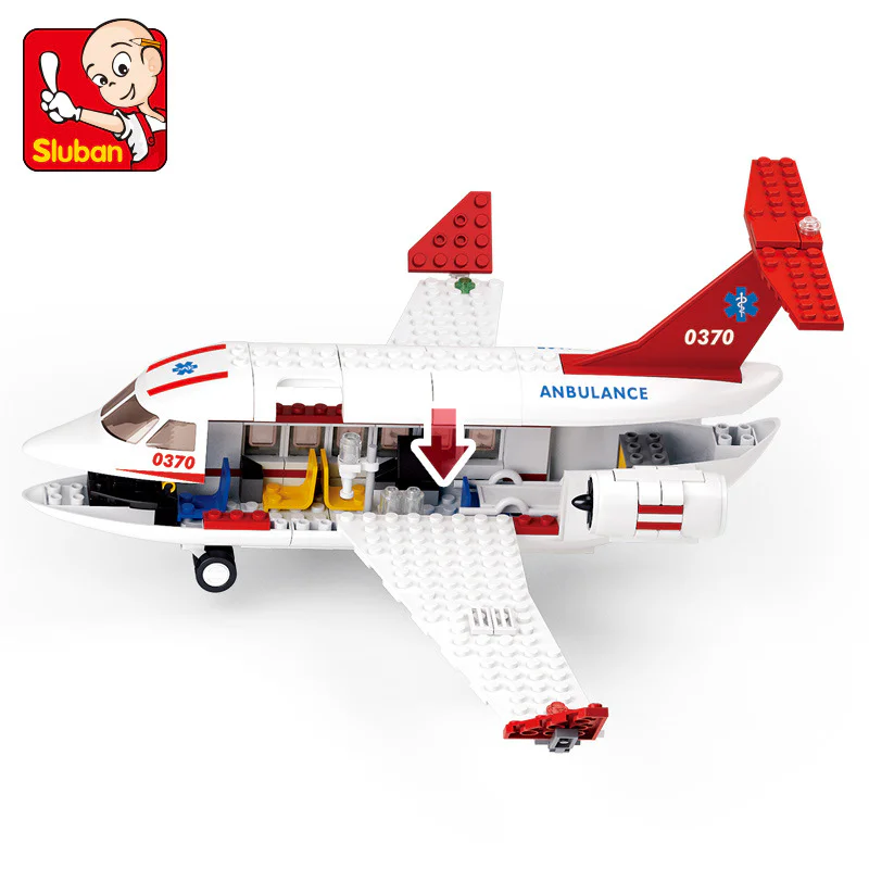 Air space and space: medical ambulance aircraft 小鲁班 Sluban M38-B0370 image 3