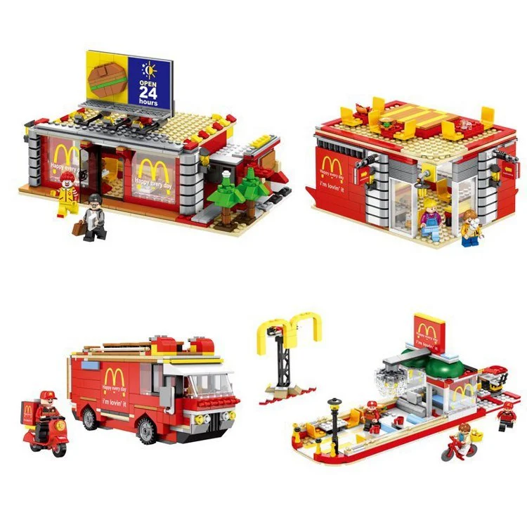 Mini-Street View: Four to one McDonald's Flag Shop, Light Street View 森宝 SEMBO SD6901 image 1
