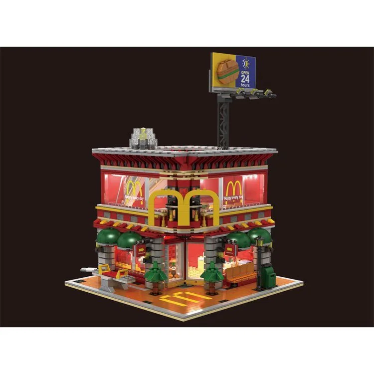 Mini-Street View: Four to one McDonald's Flag Shop, Light Street View 森宝 SEMBO SD6901 image 2