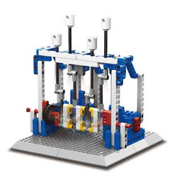 Powered machinery: engines, folding chairs, shock hammers, dinosaurs