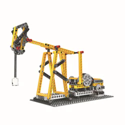 Power machinery: Beam oil pump, crane, pirate ship, sewing machine.