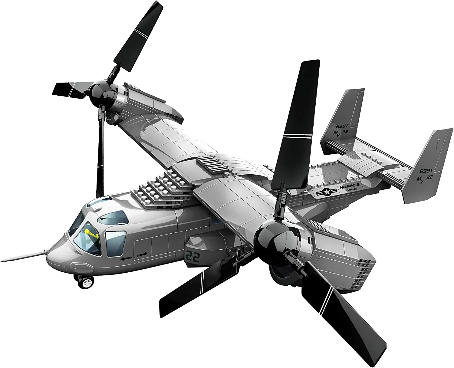 V-22 FISHHAWK ROTARY-WING AIRCRAFT 1:44 万格 WANGE/乐博士 Dr.Luck 5006