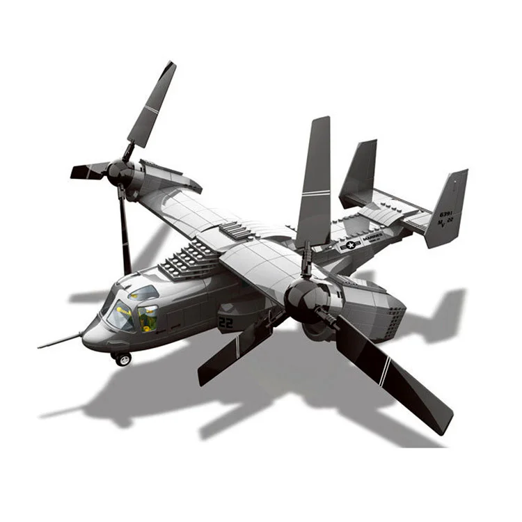 V-22 FISHHAWK ROTARY-WING AIRCRAFT 1:44 万格 WANGE/乐博士 Dr.Luck 5006 image 1