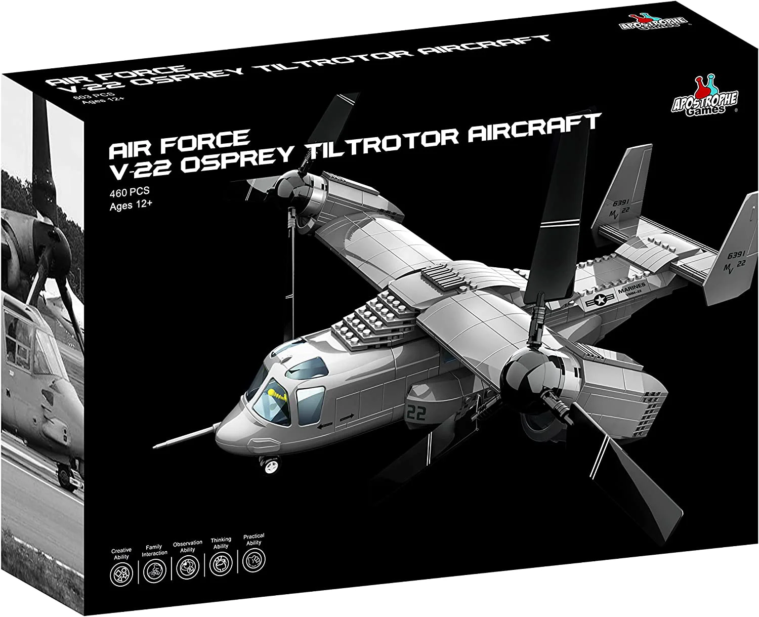 V-22 FISHHAWK ROTARY-WING AIRCRAFT 1:44 万格 WANGE/乐博士 Dr.Luck 5006 image 9