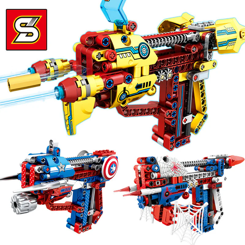 Superhero Building Blocks Gun 4 Models 7018A image 6