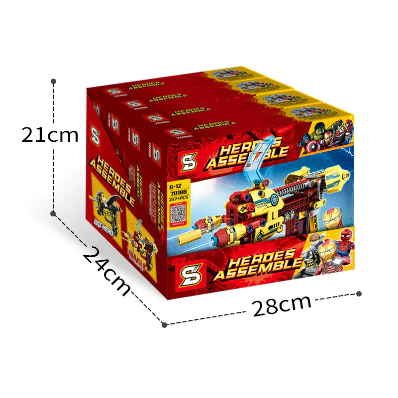 Superhero Building Blocks Gun 4 Models 7018A image 13
