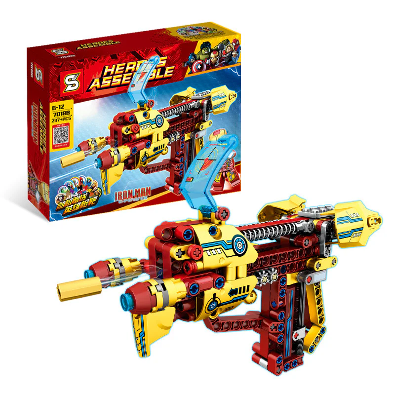 Superhero Building Blocks Gun 4 Models 7018A image 23