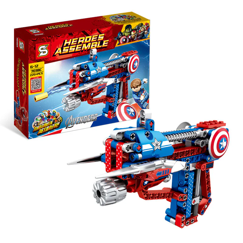 Superhero Building Blocks Gun 4 Models 7018A image 27