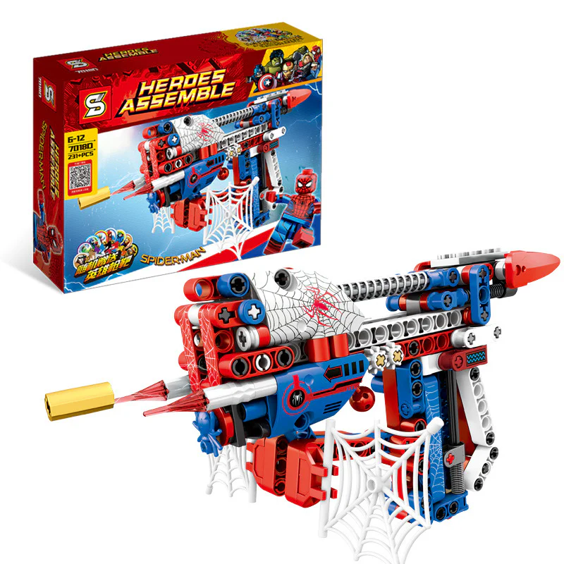 Superhero Building Blocks Gun 4 Models 7018A image 29