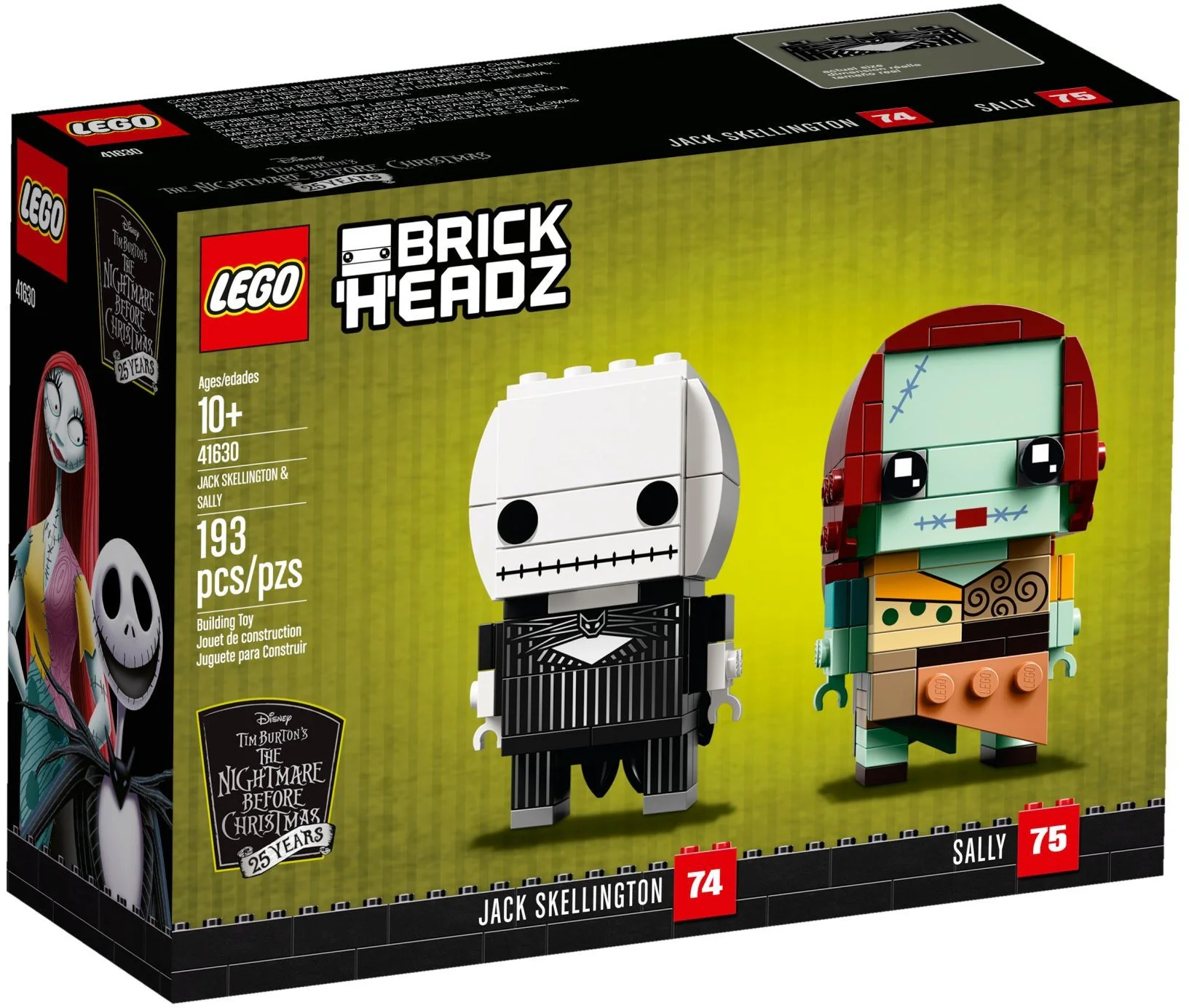 Square Head: Disney: King of Pumpkin Skull Jack and Sally 乐高 LEGO 41630 image 2