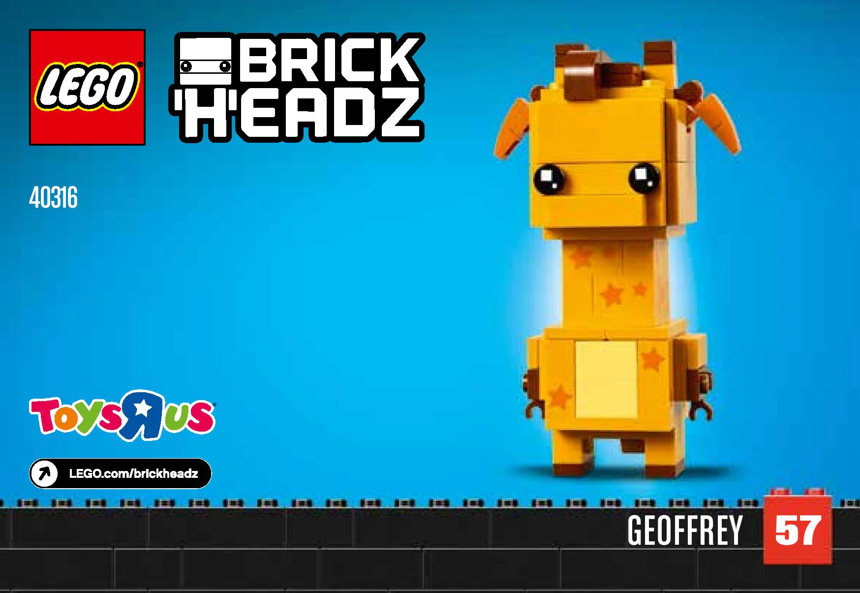 Flank Head: Toys, giraffe, Jeffrey 乐高 LEGO 40316 image 1