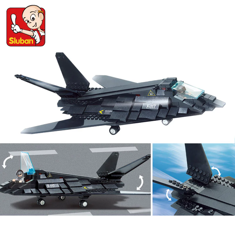AIR FORCE: F117 INVISIBLE BOMBERS 小鲁班 Sluban M38-B0108 image 2