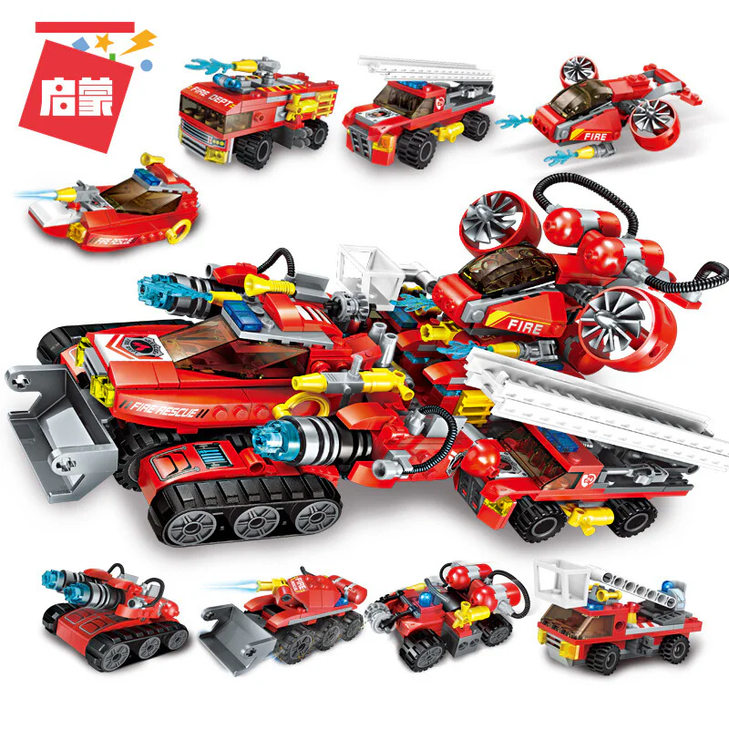 Quick rescue vehicle, straight-to-eight, Super Combat Series 8 启蒙 QMAN/ENLIGHTEN/Keeppley 1410-8
