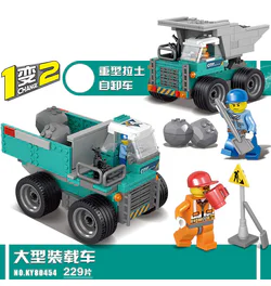 Urban engineering: heavy-duty dumper, large loader