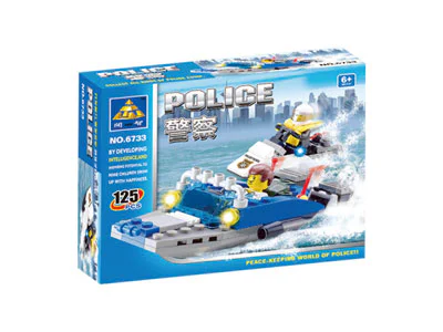 Aqua police boat 开智 KAZI/高博乐 GBL KY6733 image 1