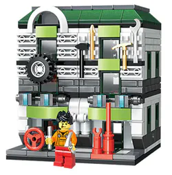 City street view: auto shop
