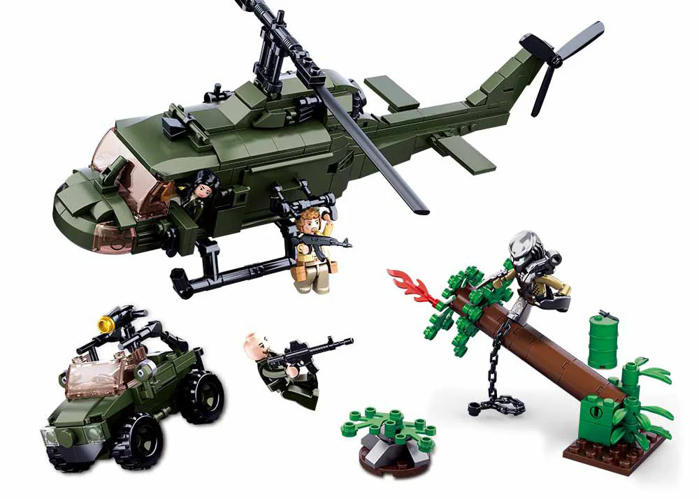Alien Battle Iron Blood: Iron Blood Fighter Helicopter 小鲁班 Sluban M38-B0719A