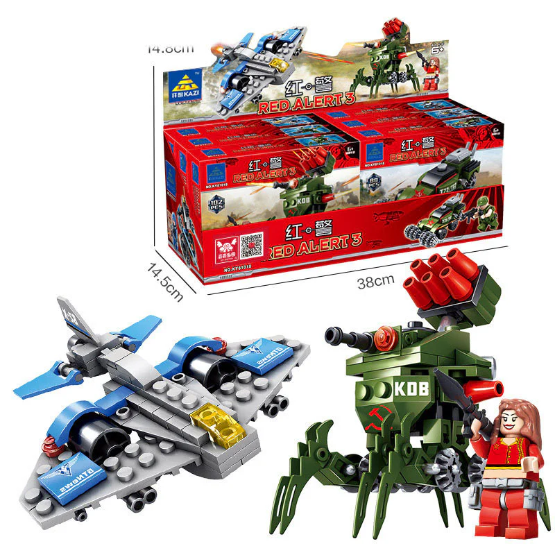 RED ALERT: UNIT 4 NATACHA SICKLE A, CONSCRIPTS TO DESTROY COMBAT VEHICLES, ANTI-AIRCRAFT FIGHTERS, PEACEKEEPING AND INFANTRY REFRIGERATING HELICOPTERS, FROZEN REGIMENT CENTURY BOMBERS, PEACEKEEPING FORCE X-1 TANK 开智 KAZI/高博乐 GBL 81018-6 image 5