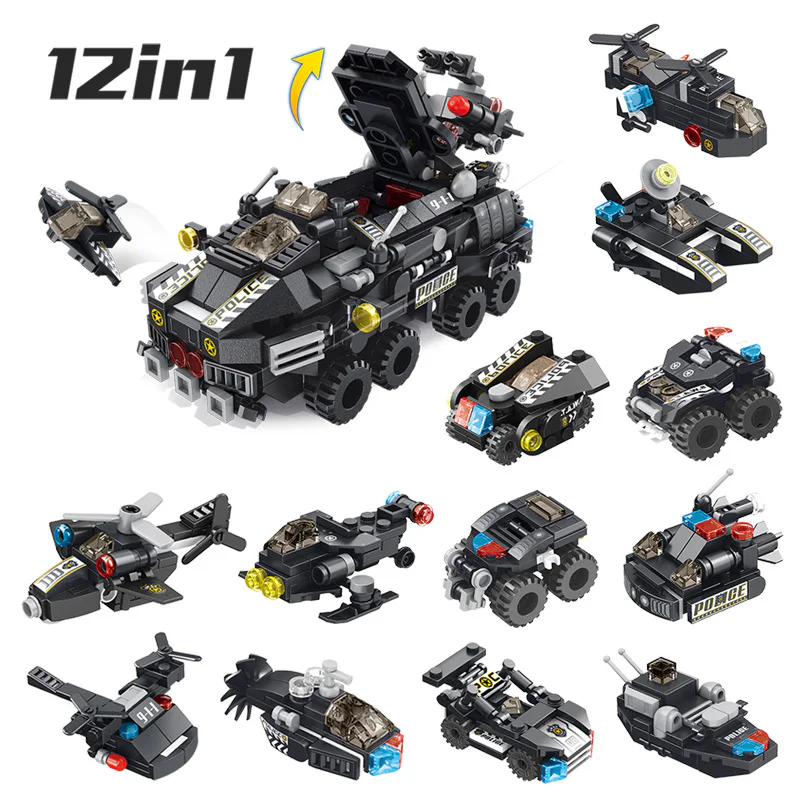 swat armoured vehicle 12in1 潘洛斯 PANLOSBRICK 633010 image 3
