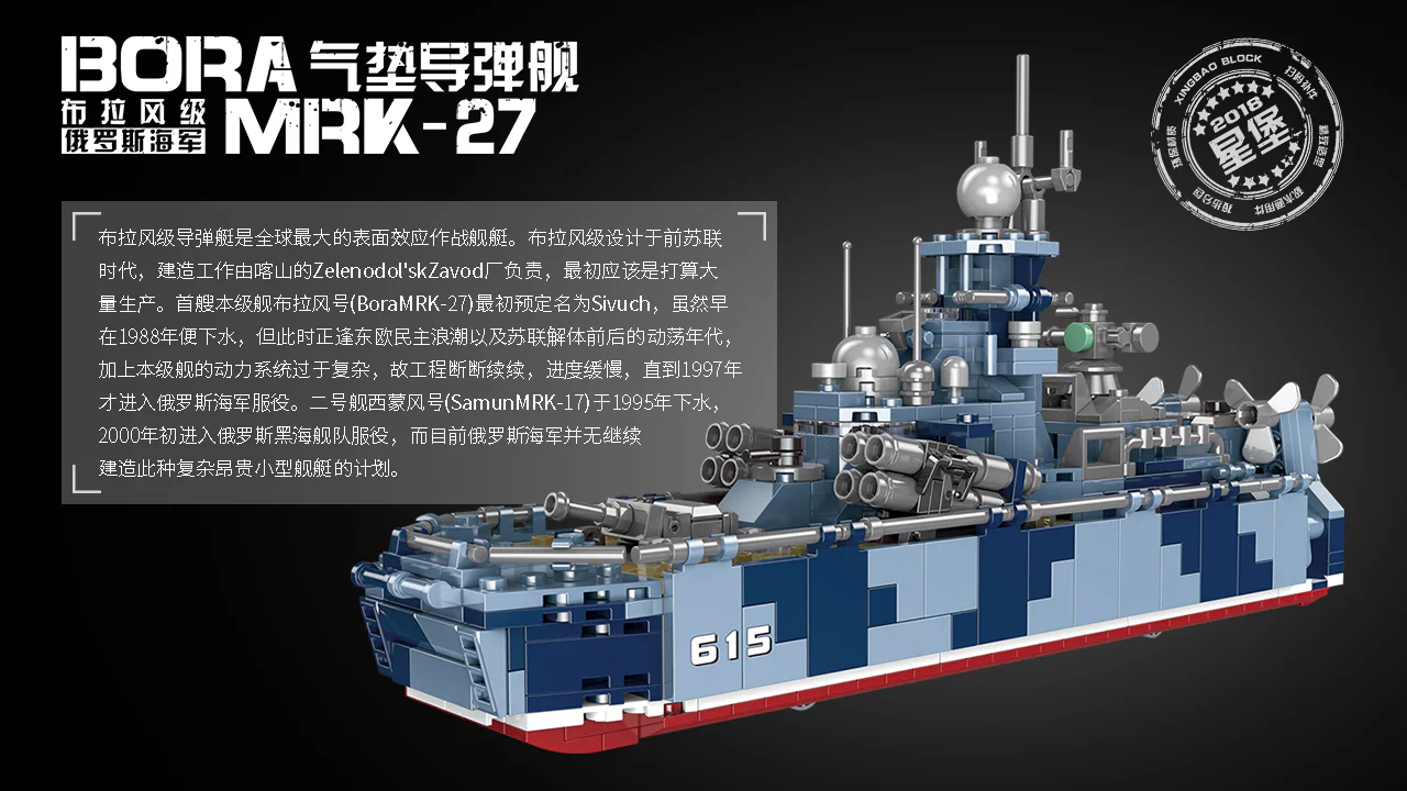 Brave class, Russian Navy, air-stealing missile ship, side of a hard-stealer 星堡 XINGBAO XB-06027 image 3